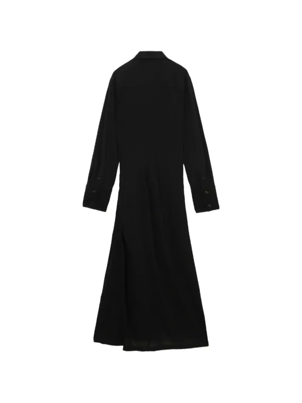 helmut lang long sleeve dress Helmut Lang Open Back Rib Dress in Eggplant