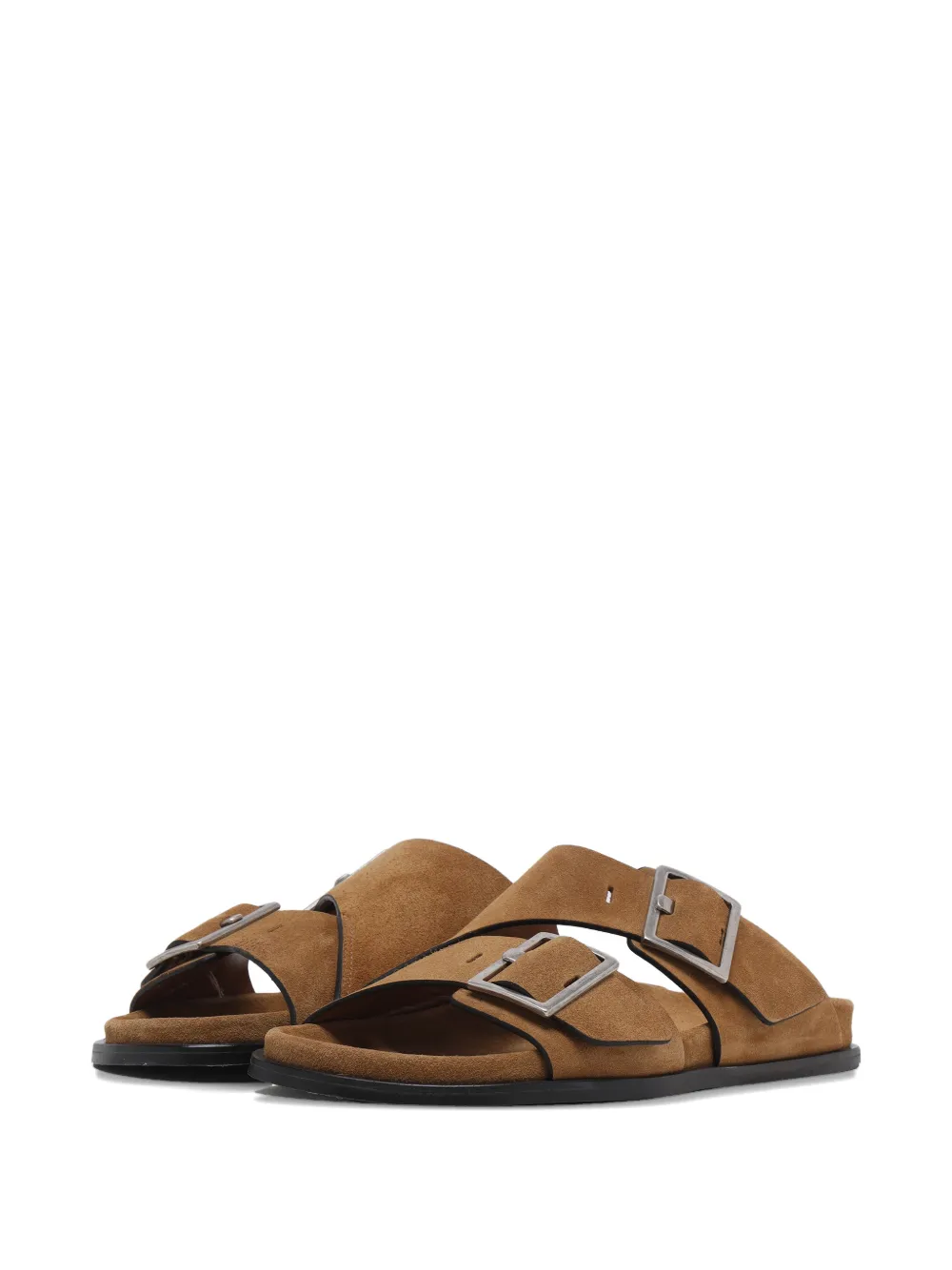 ALOHAS Alba buckle suede sandals Bruin