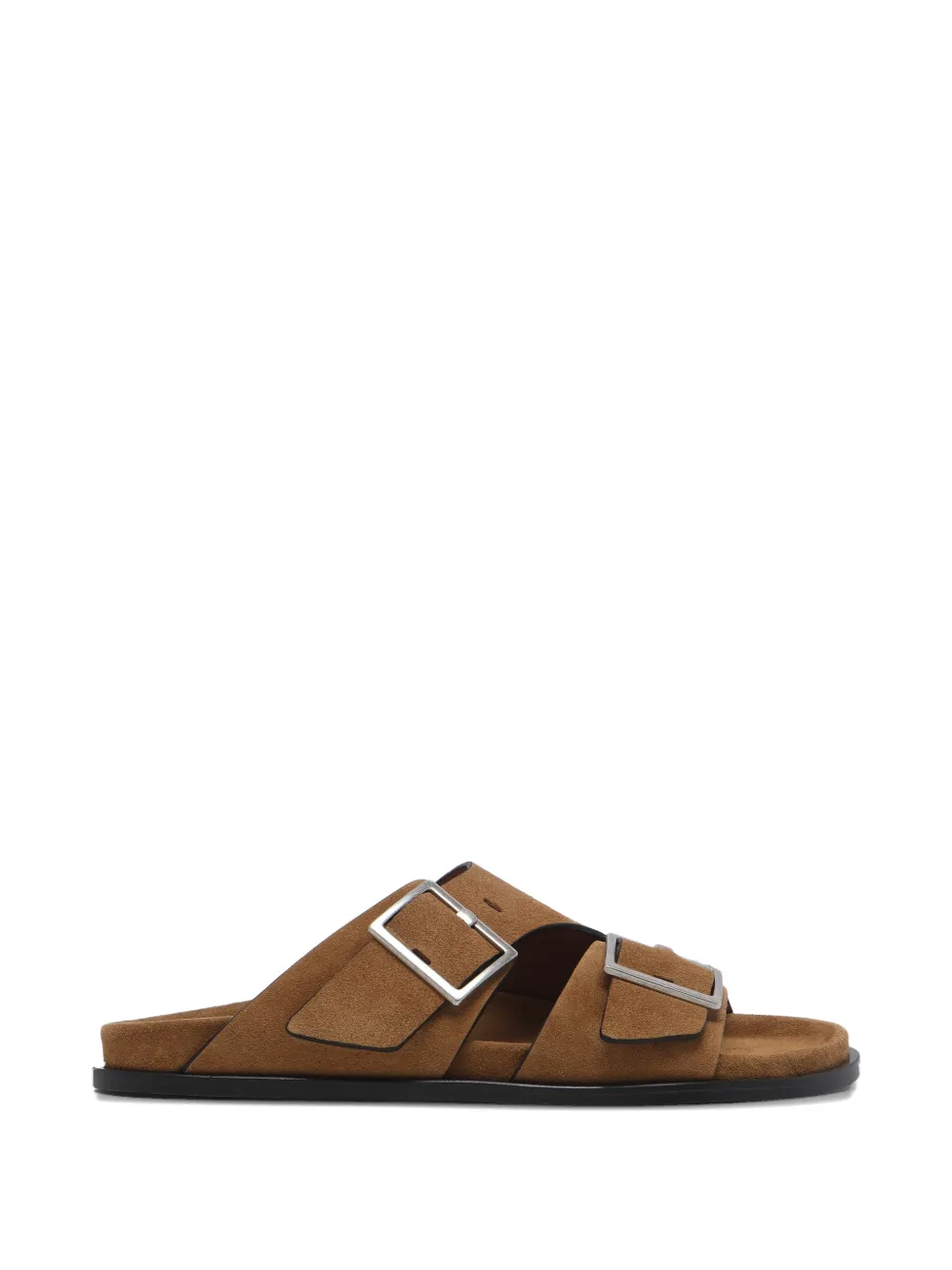ALOHAS Alba buckle suede sandals - Marrone