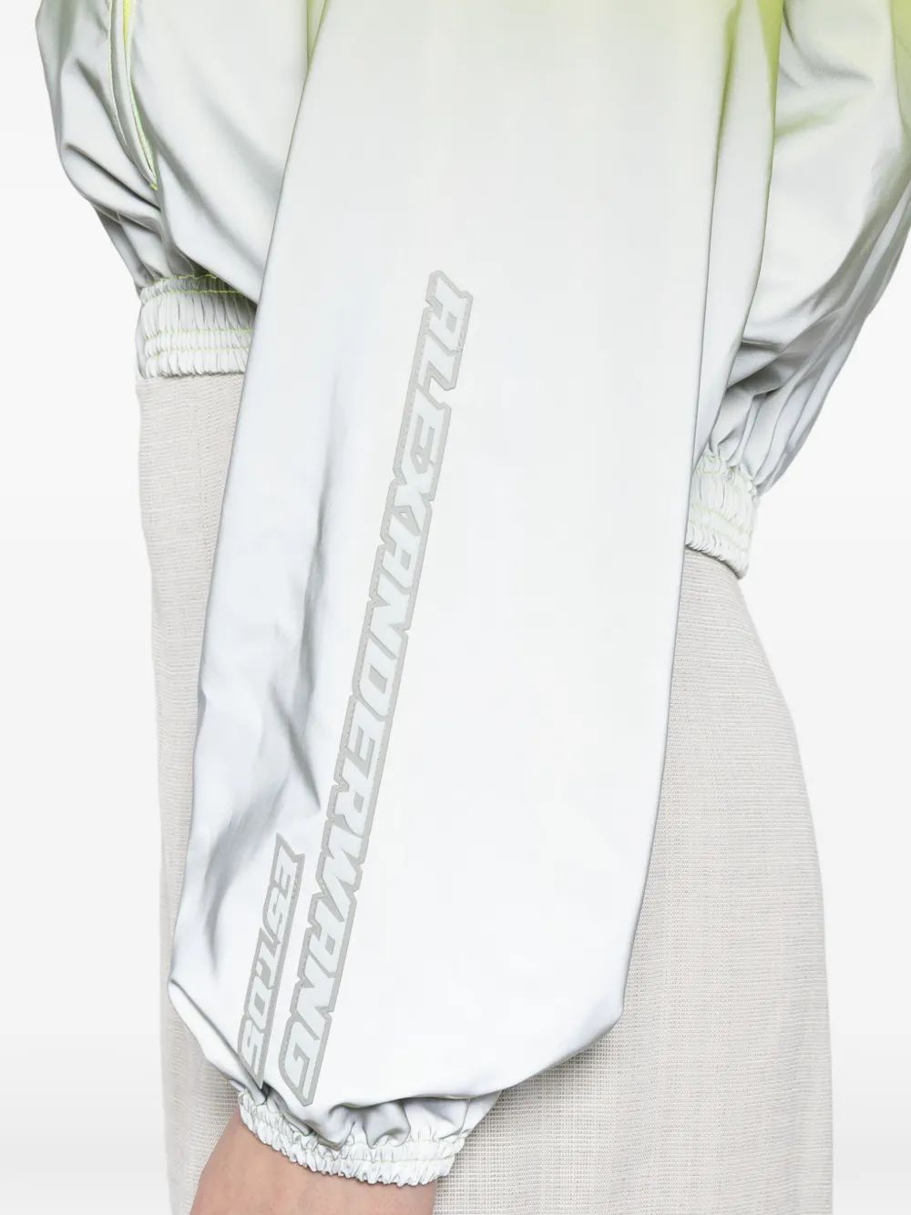 Alexander Wang Reflecterend gekrompen trainingsjack Geel
