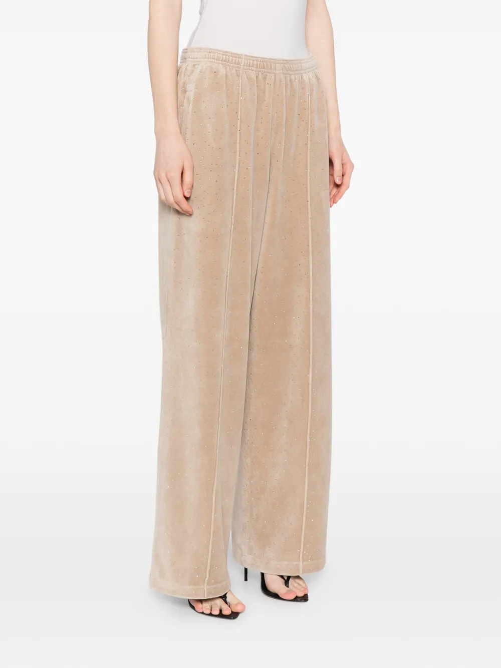  Alexander Wang Crystal-embellished Track Pants - Neutrals 