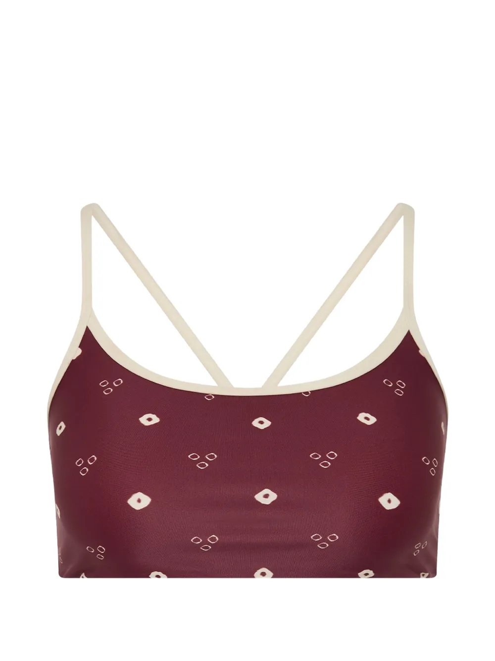 The Upside Sport-BH mit Bandhani-Print - Braun