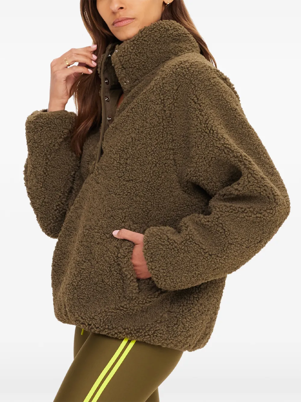 The Upside Harlow fleece top met hoge hals Groen