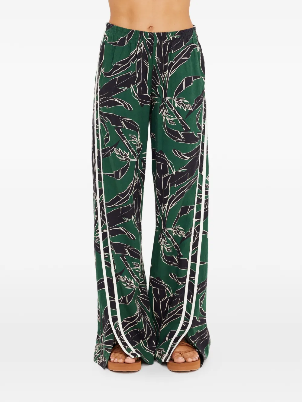 The Upside Tamara Juliet broek met bloemenprint Groen