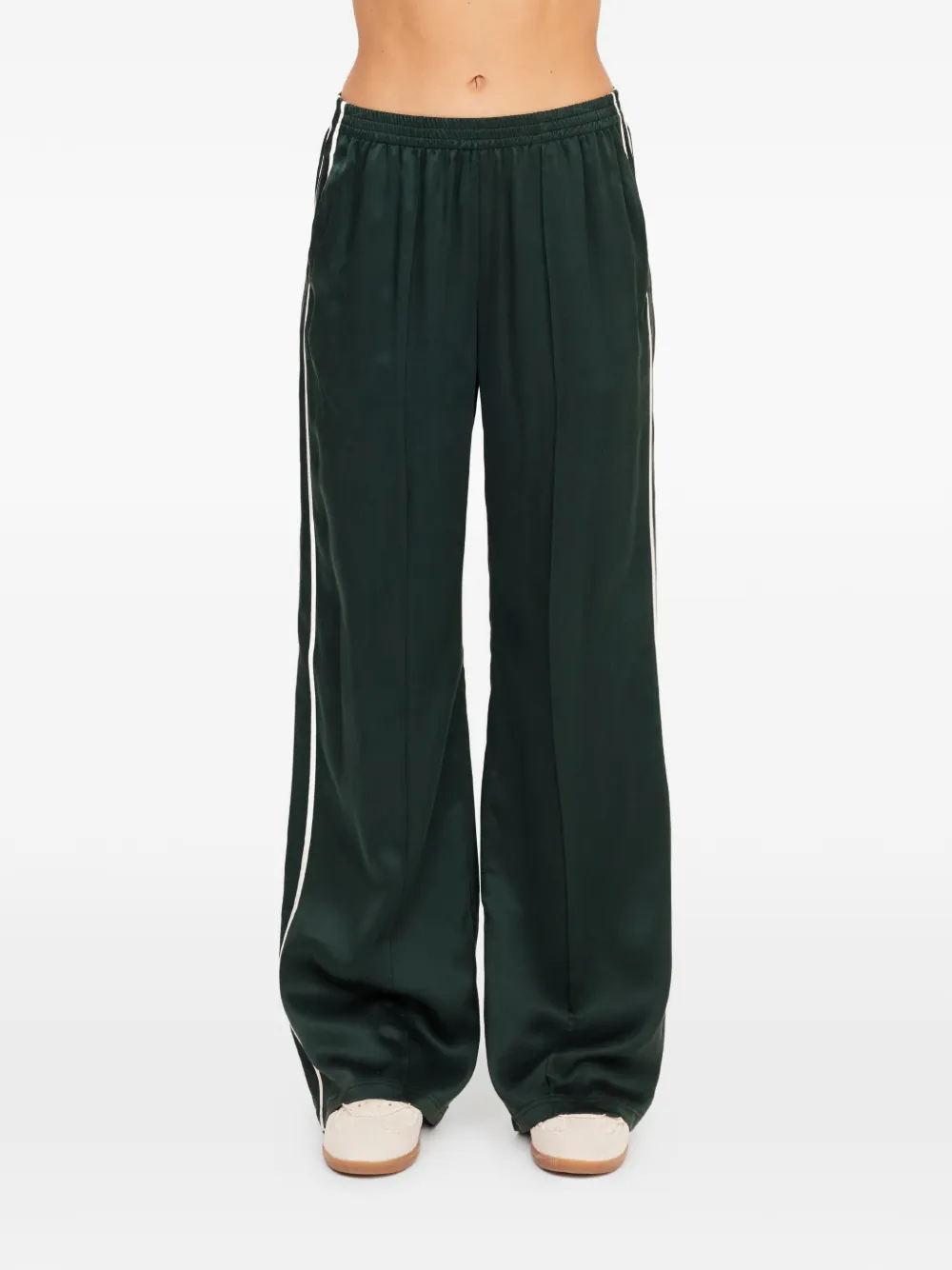  The Upside Marnie Wide-leg Silk Trousers - Green 