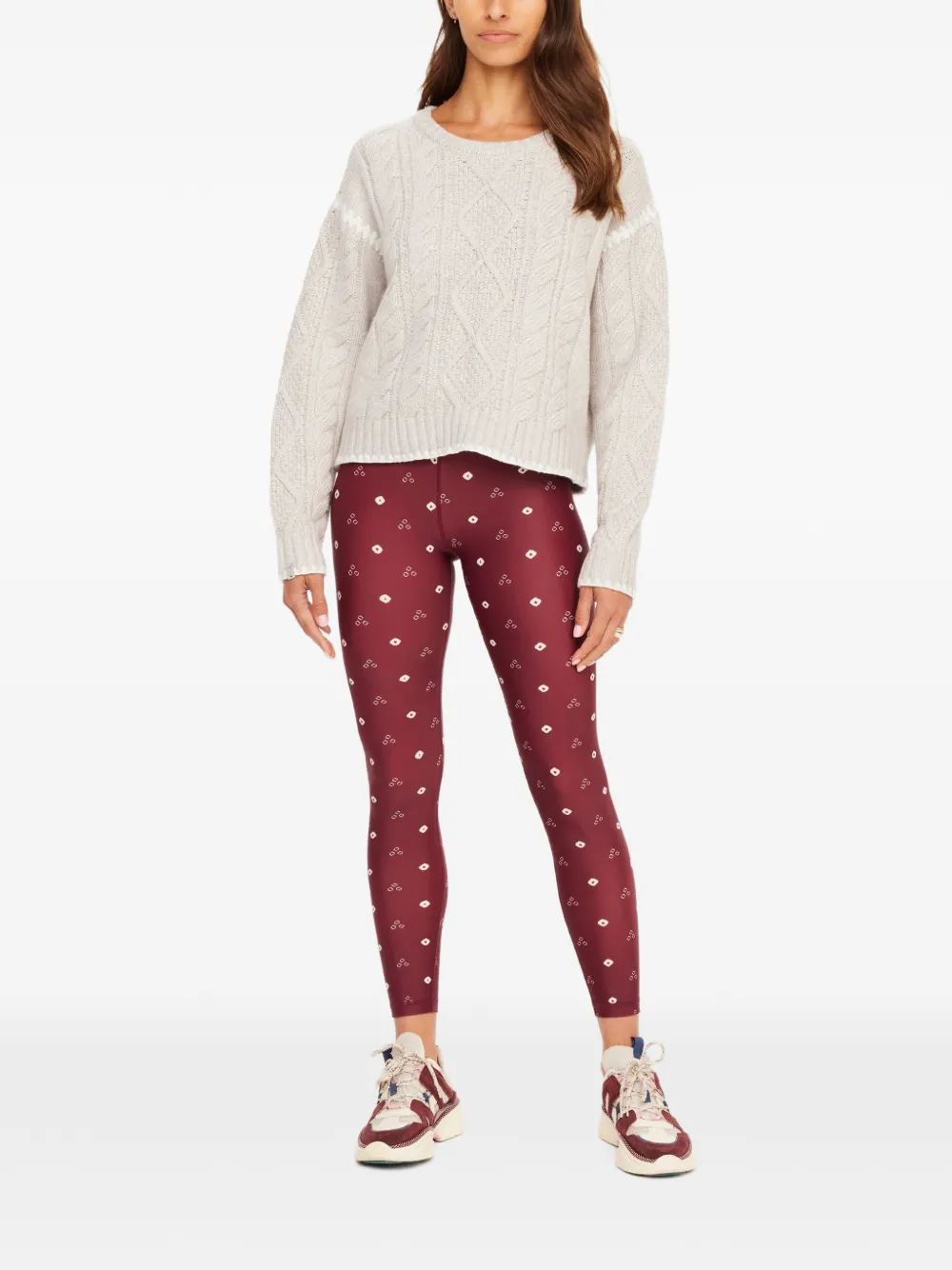  The Upside Xanthe Cable-knit Crew-neck Sweater - Neutrals 