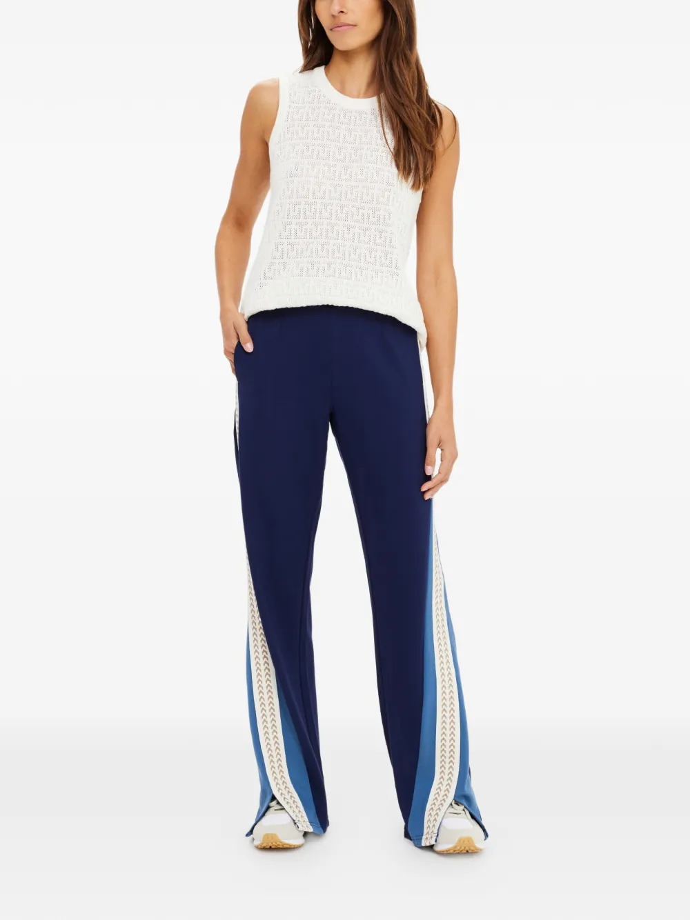  The Upside Petra Side-stripe Flared Trousers - Blue 