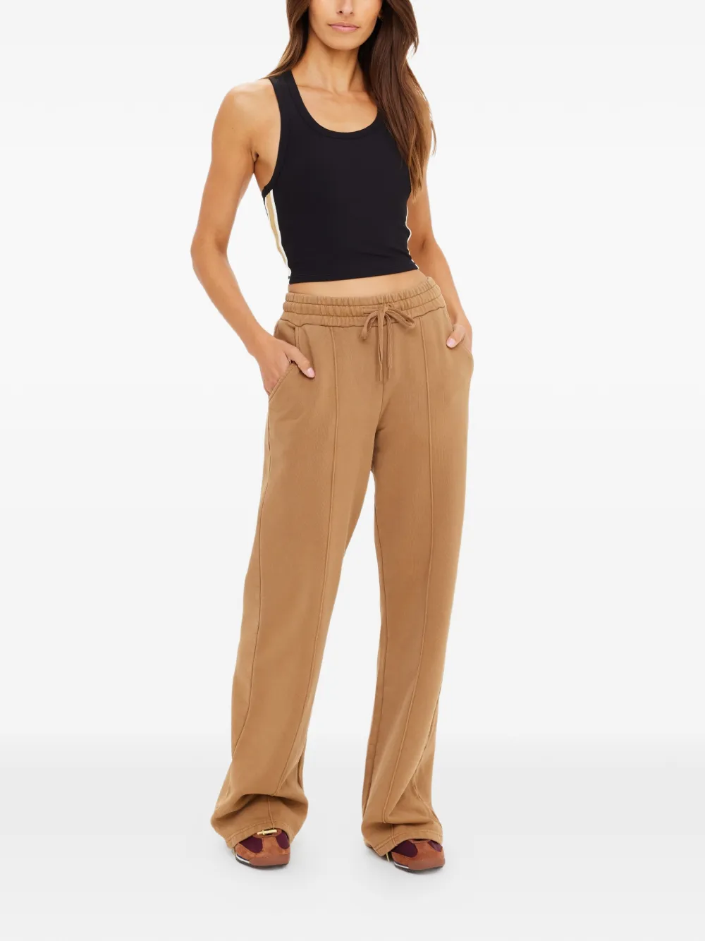 The Upside Kalo Willow broek met wijde pijpen Beige