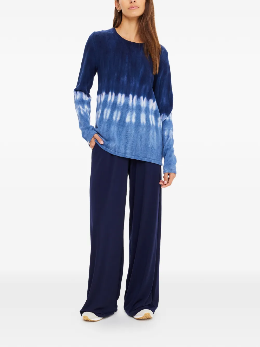  The Upside Seeker Amana Tie-dye Long-sleeve Sweater - Blue 