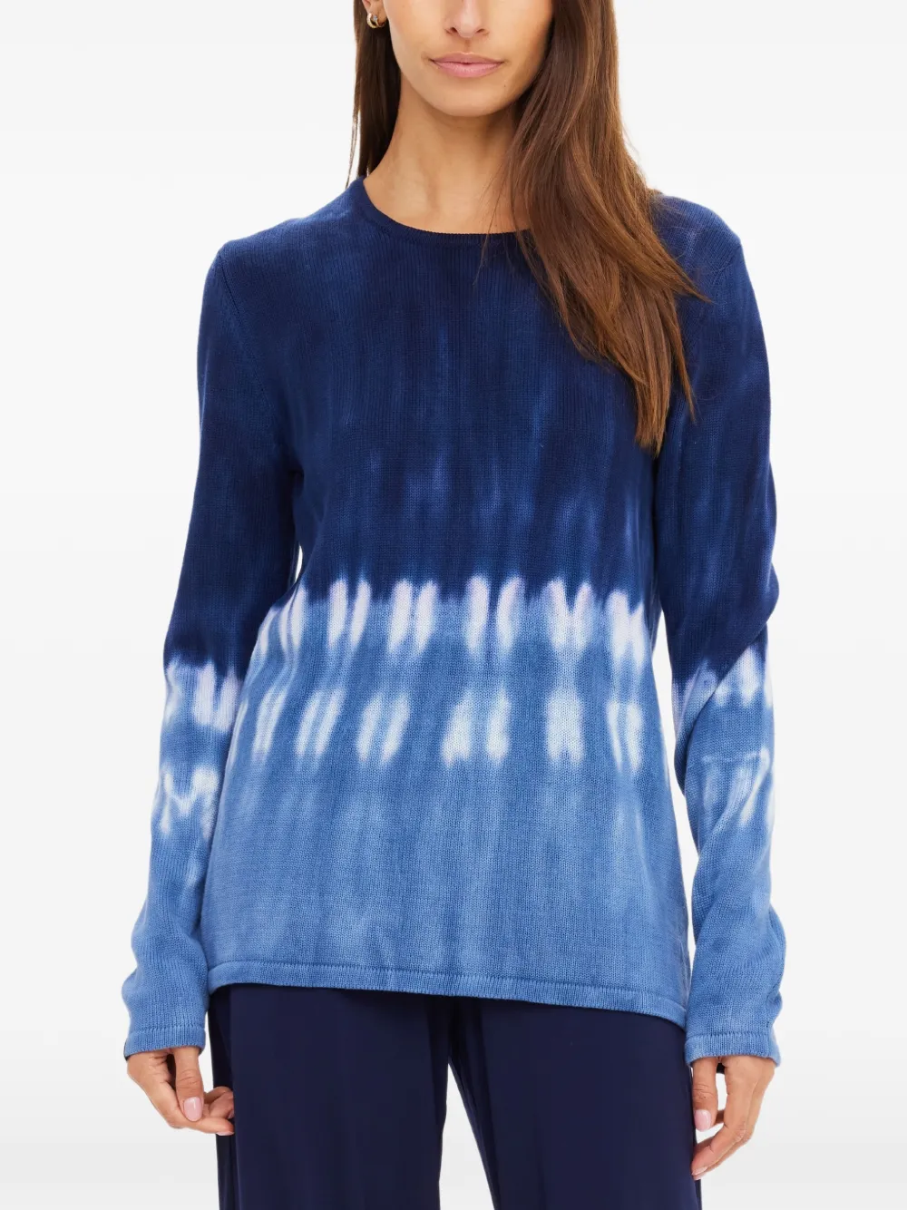  The Upside Seeker Amana Tie-dye Long-sleeve Sweater - Blue 