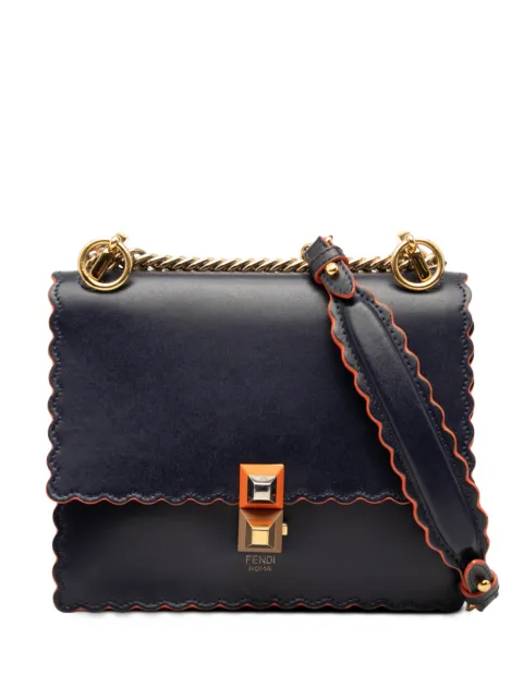 Fendi Pre-Owned 2010-2025 Small Scalloped Leather Kan I crossbody bag