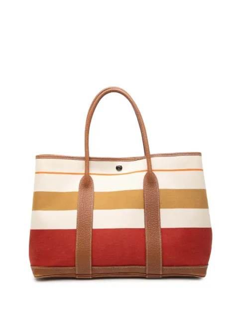 Hermès Pre-Owned 2014 Toile and Negonda Striped Garden Party 36 tote bag