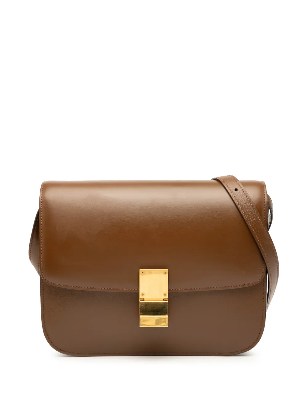 Celine Pre-Owned Borsa a tracolla Classic Box in pelle di vitello media 2018 - Marrone