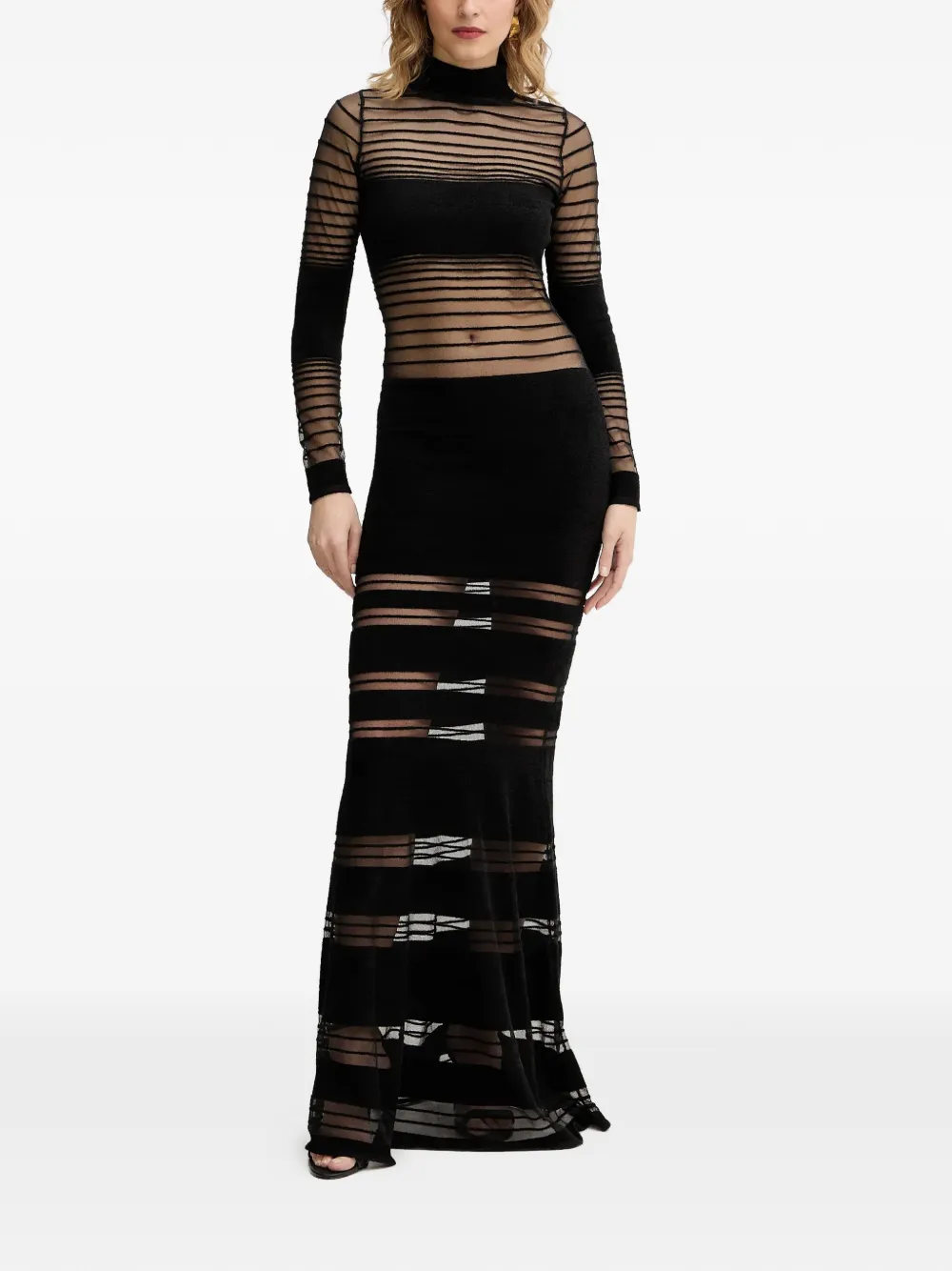 Retrofete Johanne striped maxi dress - Black