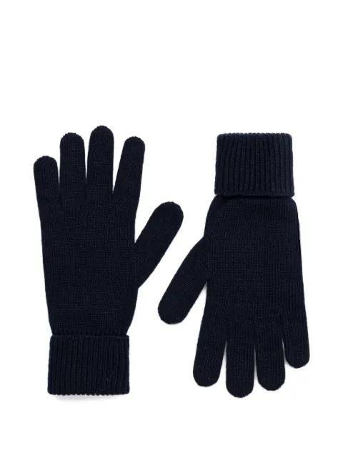 Bally knitted log-patch gloves