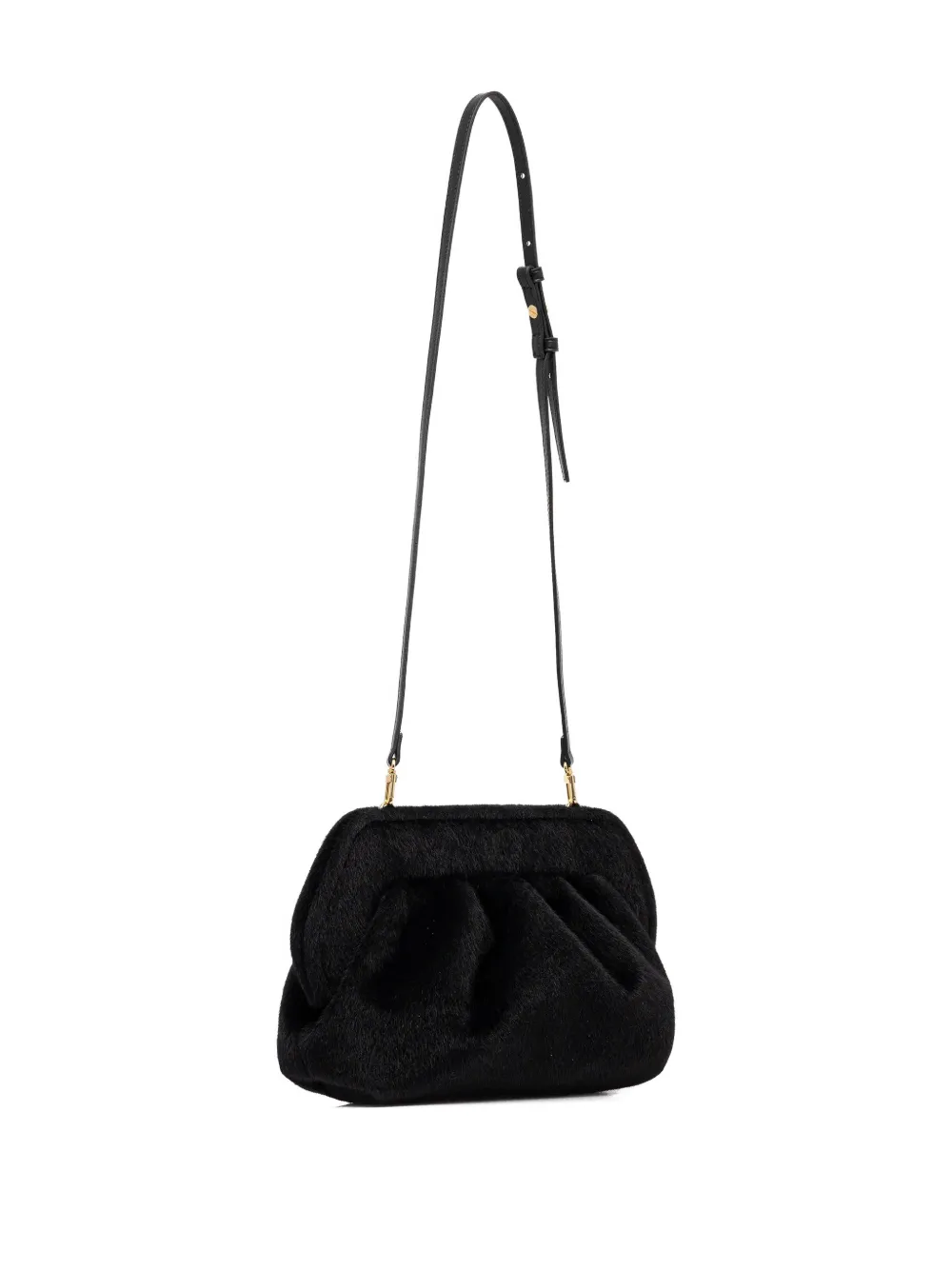 Themoir&egrave; gathered clutch bag - Zwart