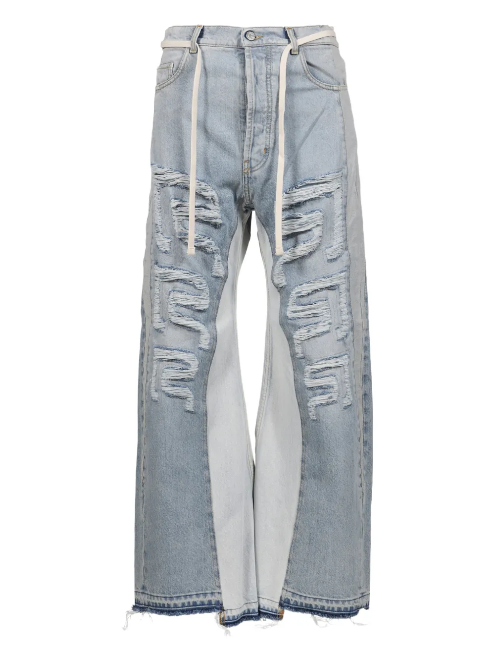 RRR123 Jeans con effetto vissuto - Blu