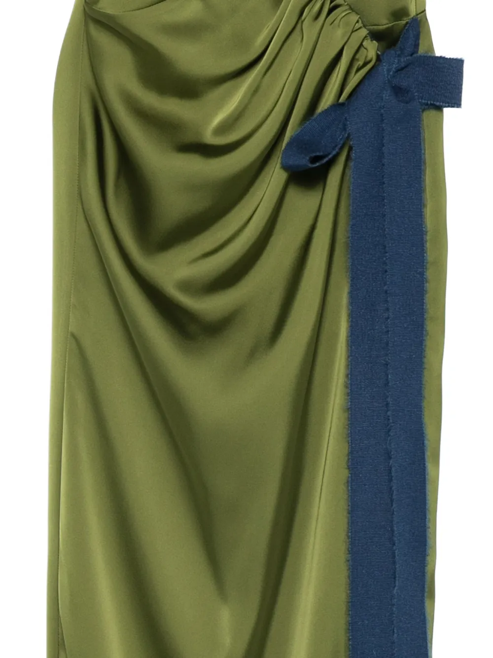  V:pm Atelier Draped Tie-detail Dress - Green 