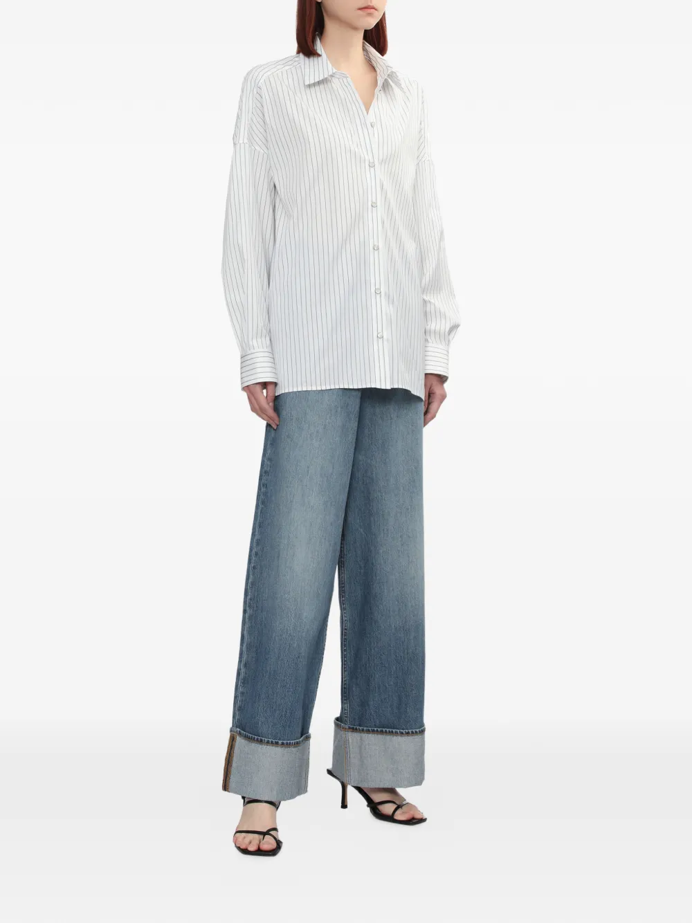 Helmut Lang striped shirt - Wit