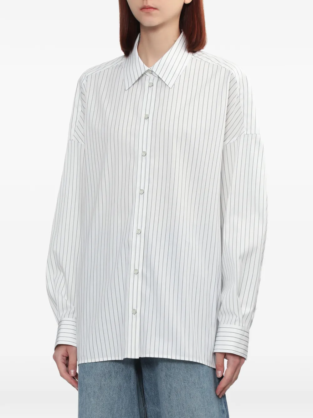  Helmut Lang Camisa A Rayas - Blanco 