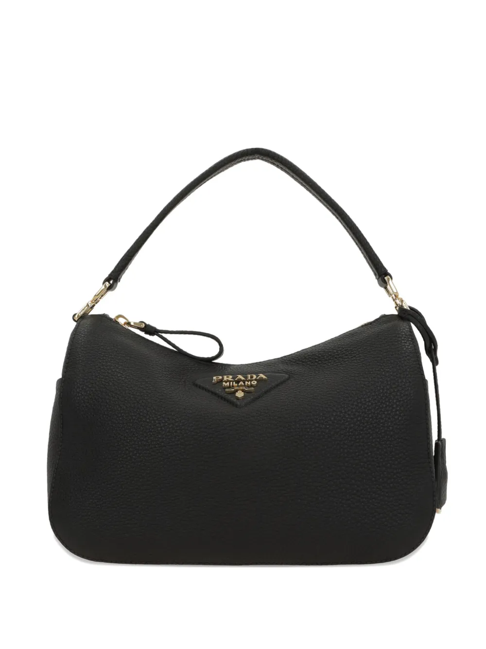 Prada grained logo tote bag - Nero