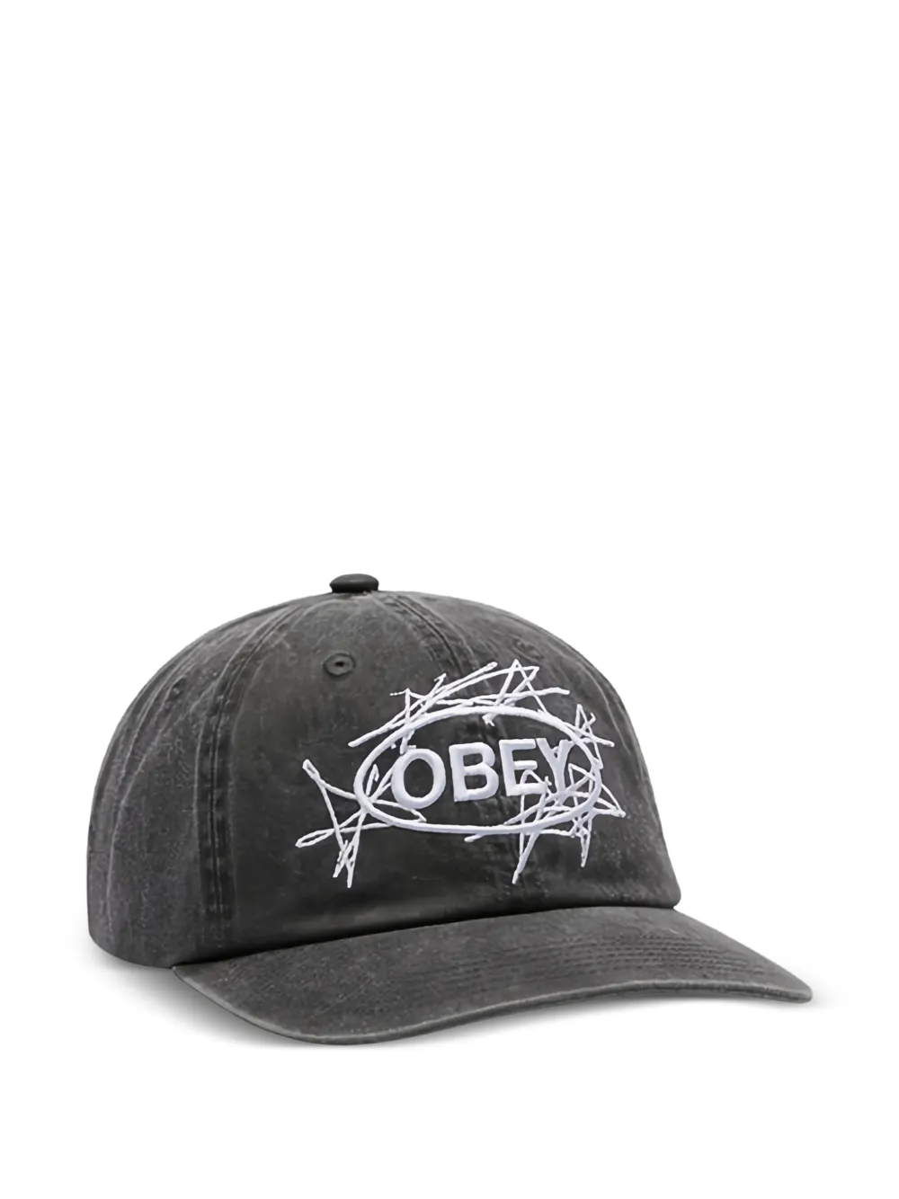 Obey duster embroidered baseball hat - Grigio