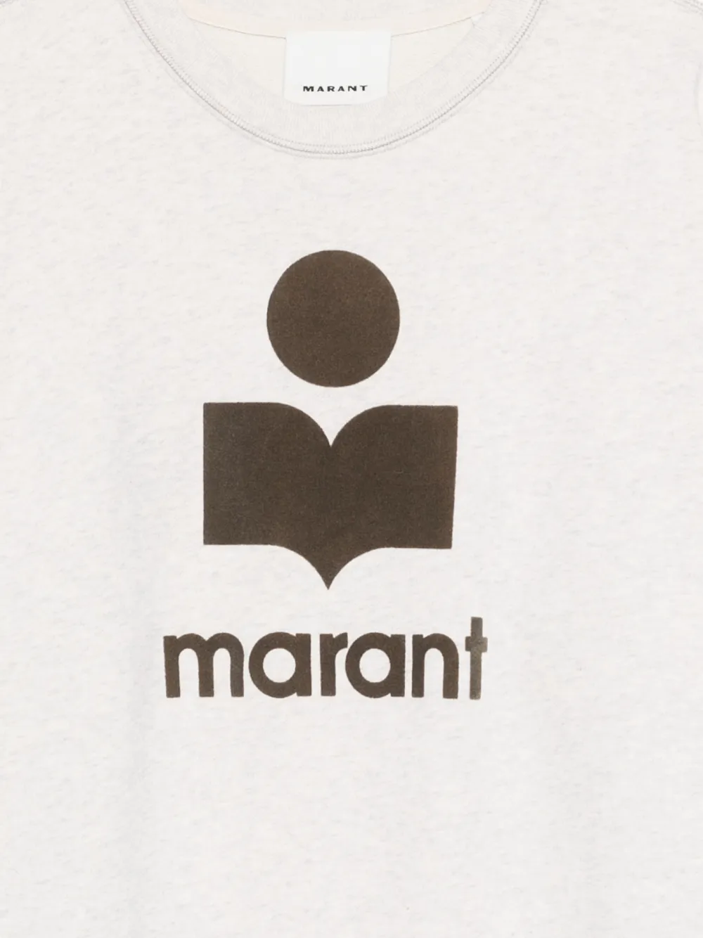  Marant Logo Print Sweatshirt - Neutrals 