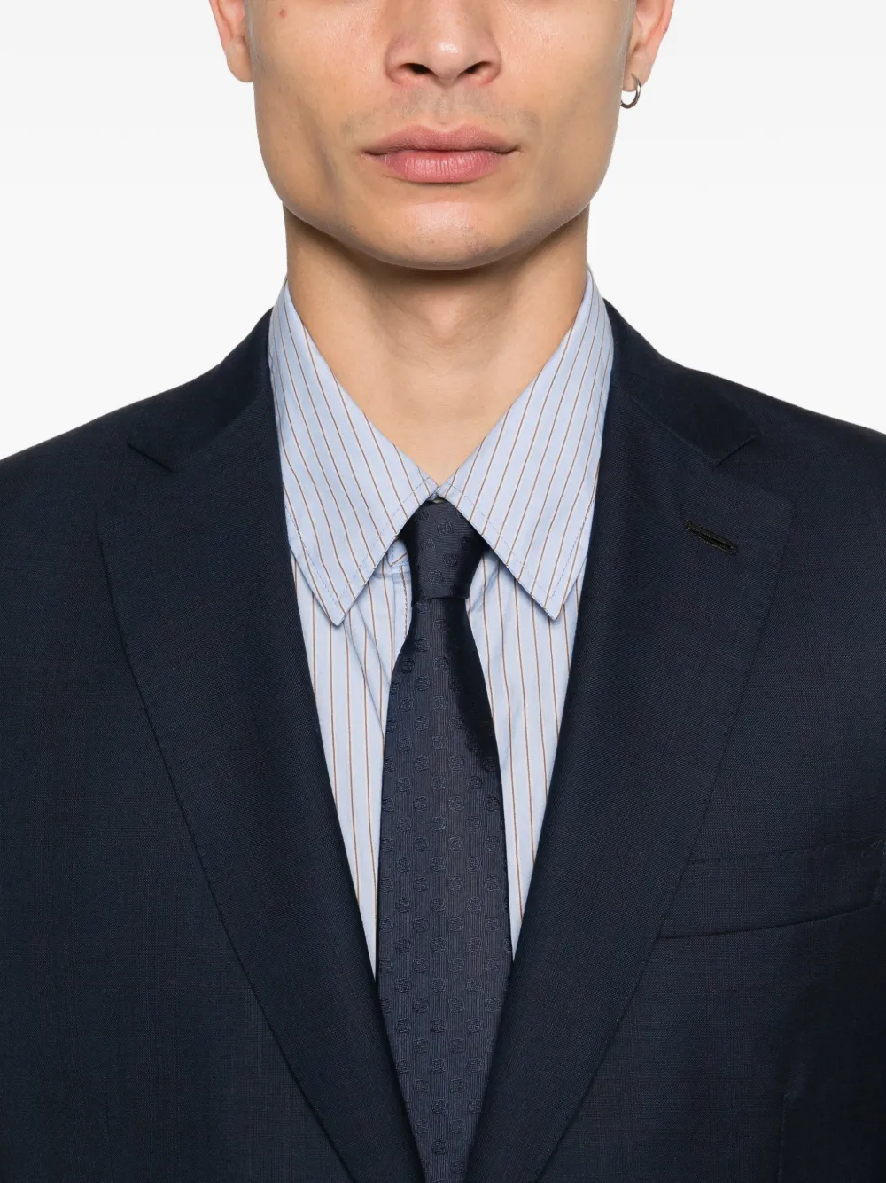 Brioni Pak met gekerfde revers Blauw
