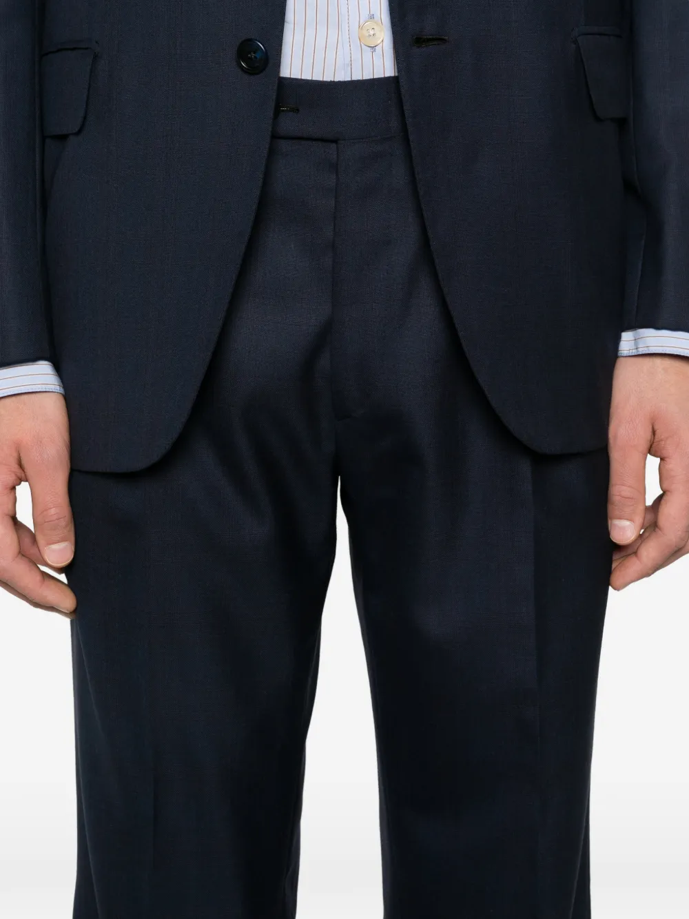 Brioni Pak met gekerfde revers Blauw
