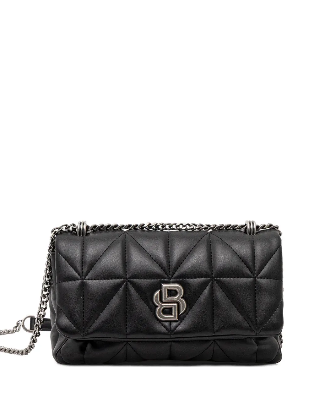 BOSS quilted logo shoulder bag - Schwarz