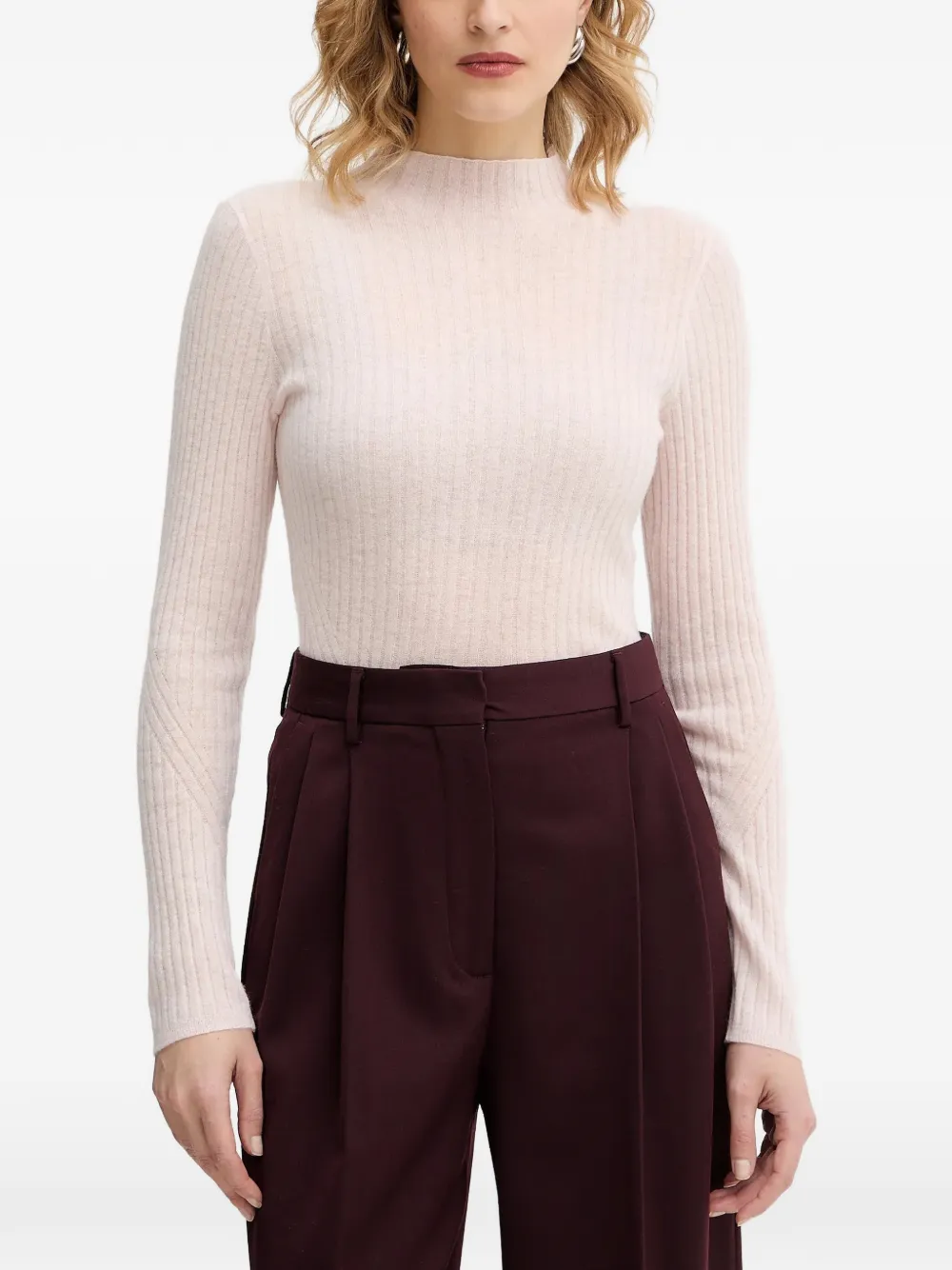 BOSS ribbed-knit sweater - Rosa