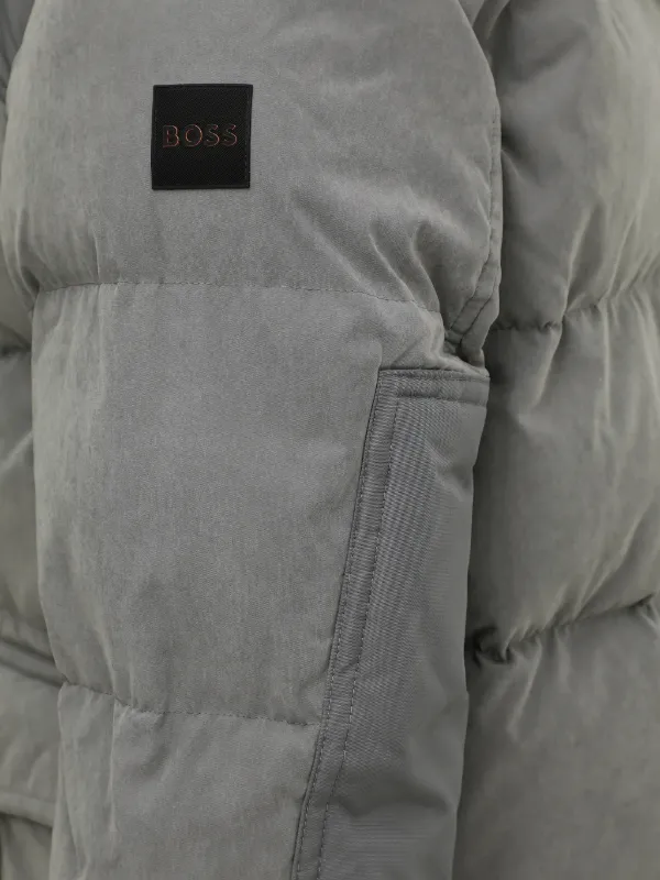 BOSS Oradar フーデッド パデッドジャケット | グレー | FARFETCH JP