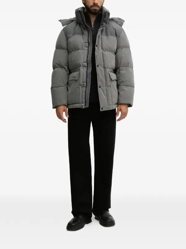 BOSS Oradar フーデッド パデッドジャケット | グレー | FARFETCH JP