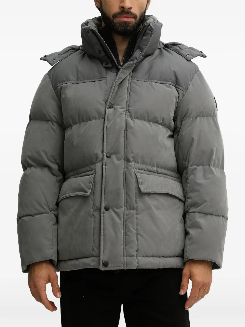 BOSS Oradar hooded padded jacket - Grey