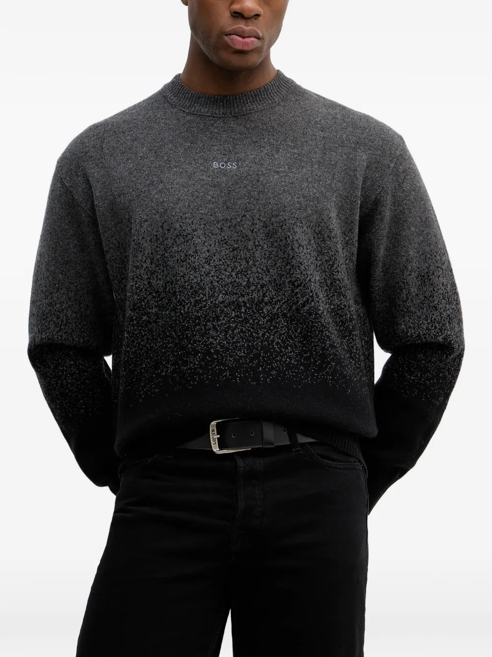 BOSS Kalbrush crew-neck sweater - Grigio