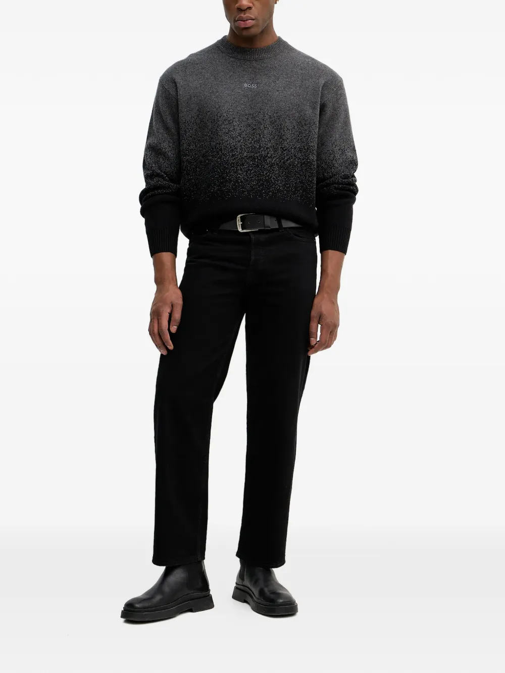 BOSS Kalbrush crew-neck sweater - Grijs