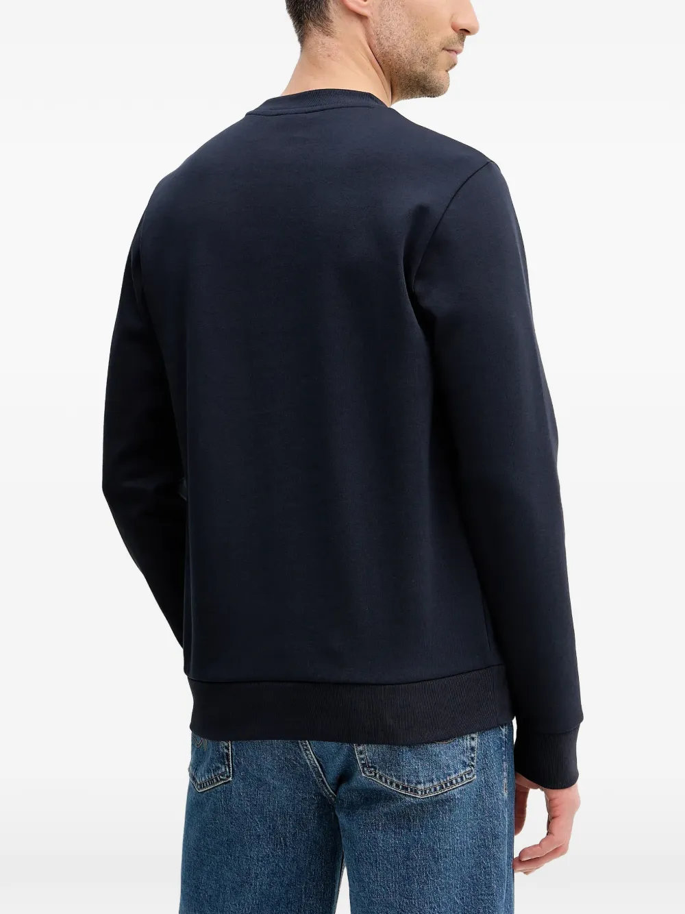  Boss Appliqué Crew-neck Sweatshirt - Blue 