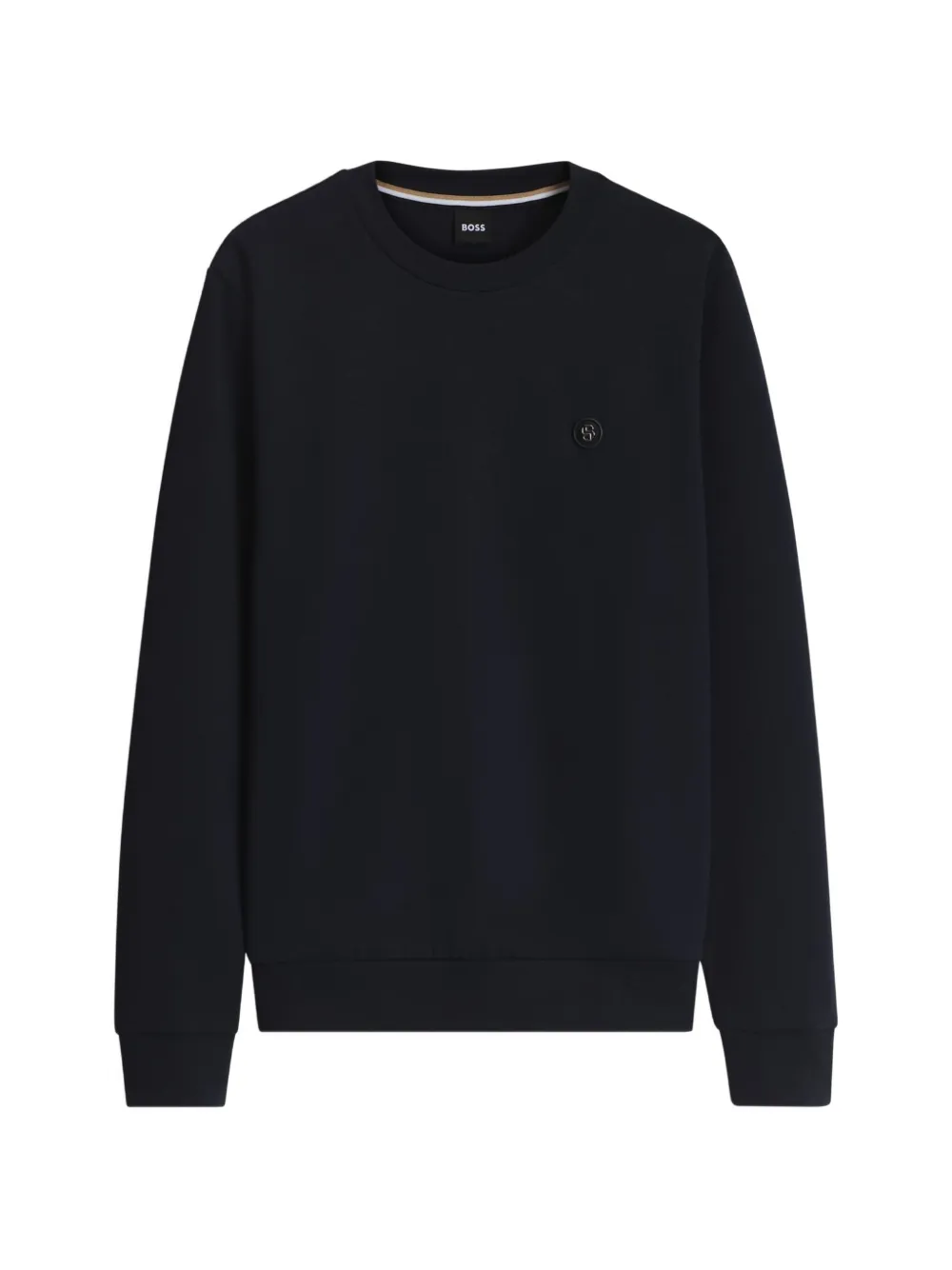 BOSS appliqué crew-neck sweatshirt - Blu