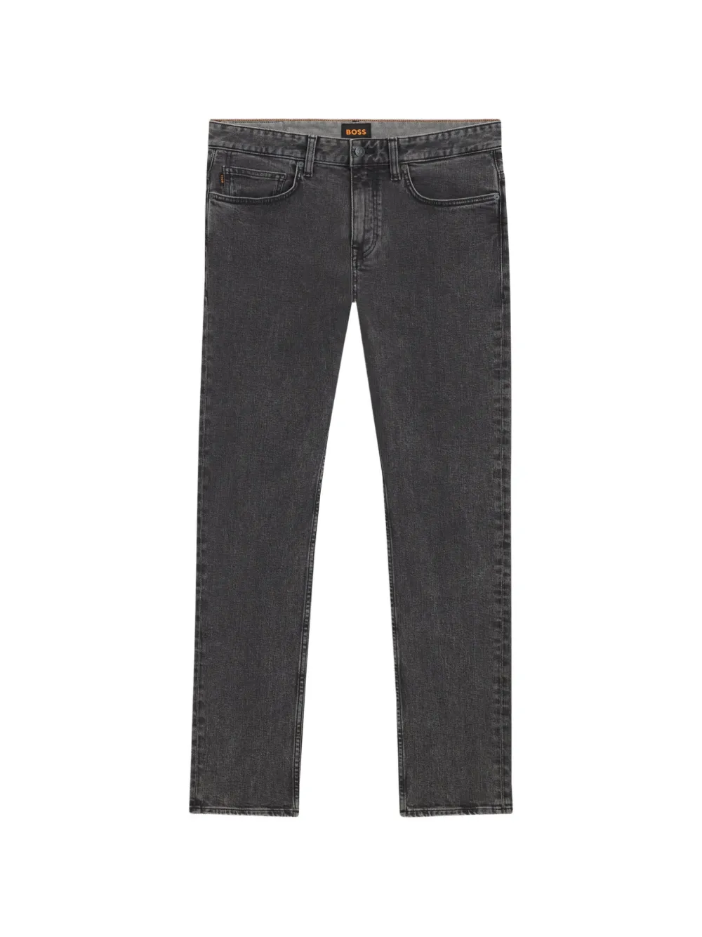 BOSS tonal topstitching straight-leg jeans - Grigio