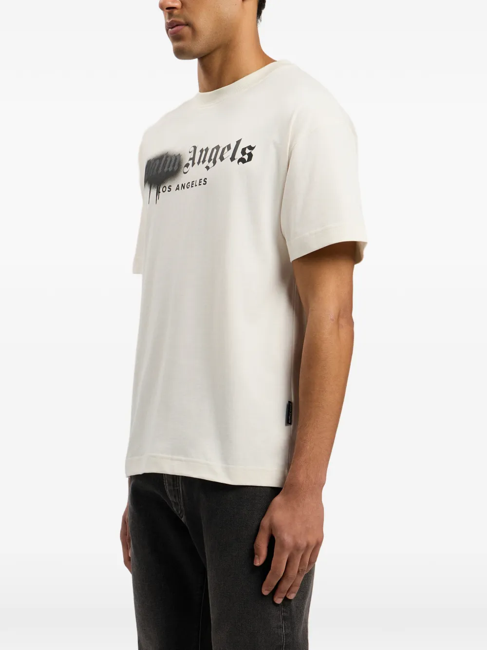 Palm Angels Spray City Los Angeles T-shirt met logo Wit