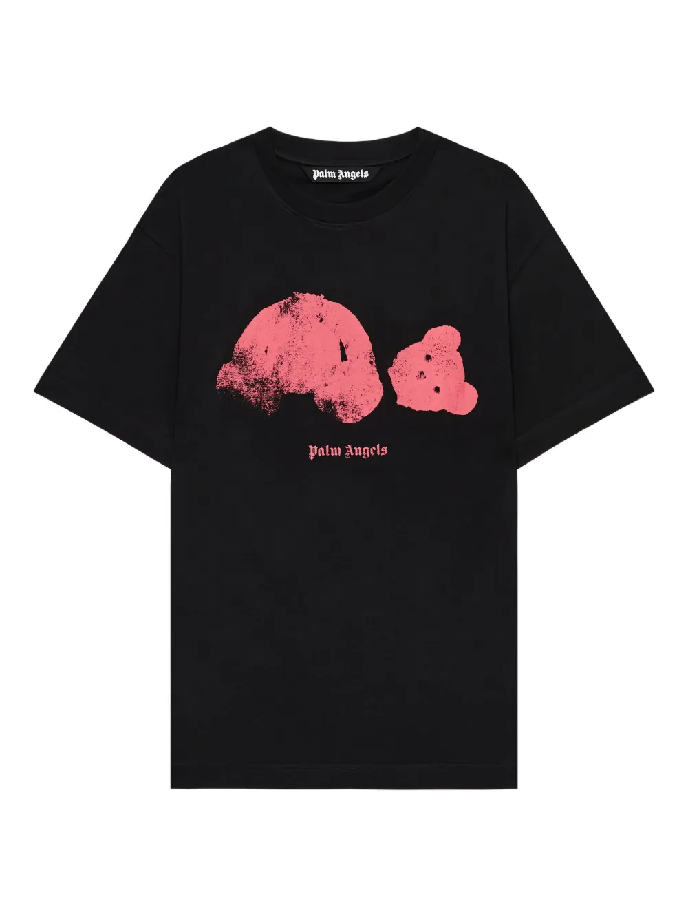 Palm Angels Spray Broken Bear T-shirt - Nero