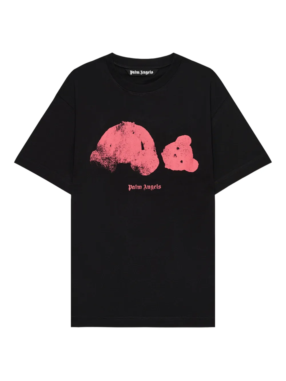 Palm Angels Spray Broken Bear T-shirt - Nero
