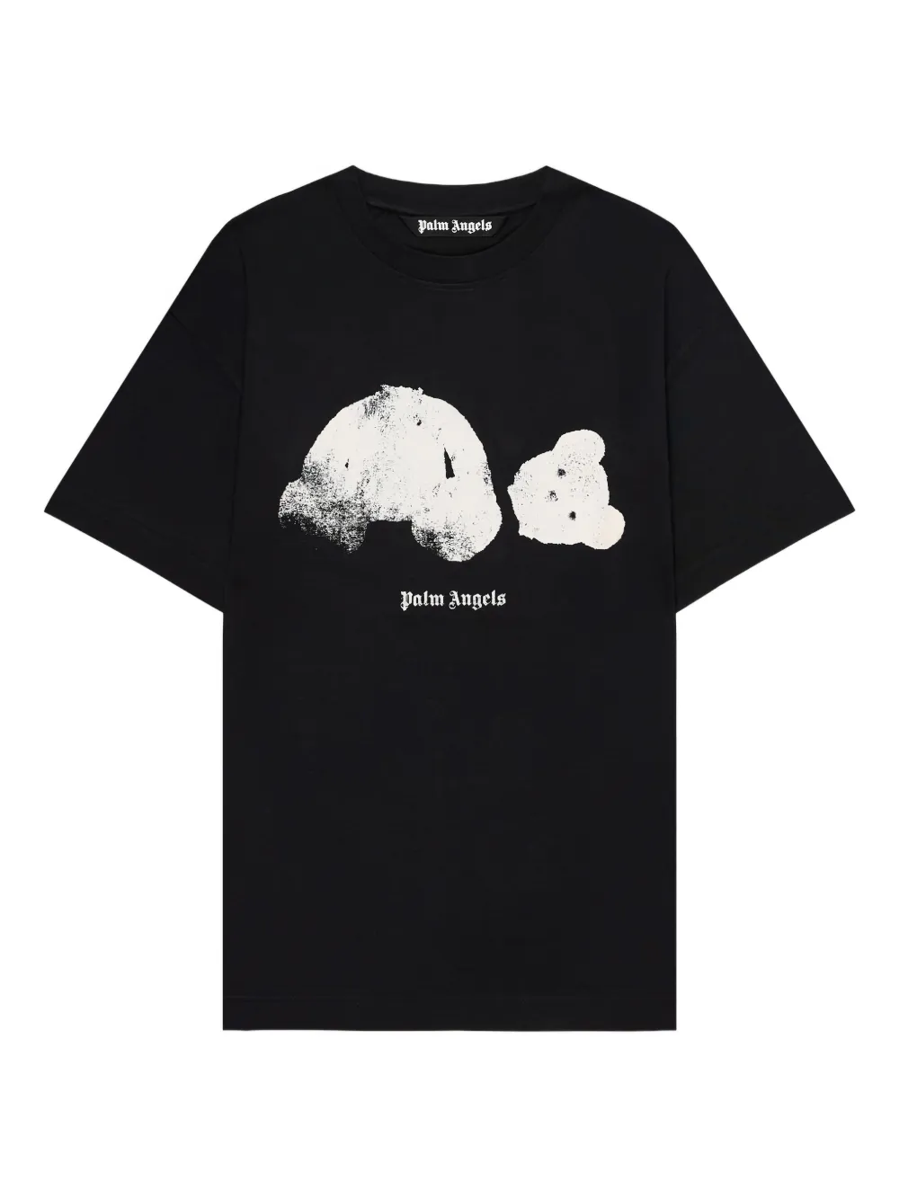 Palm Angels Spray Broken Bear graphic T-shirt - Nero