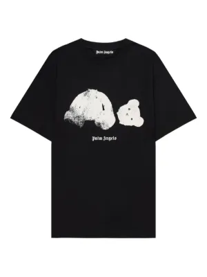 Palm Angels Camiseta Broken Bear Com Gráfico | Preto | FARFETCH BR