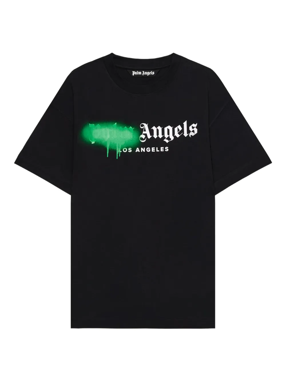 Palm Angels Spray City Los Angeles dripping logo T-shirt - Nero