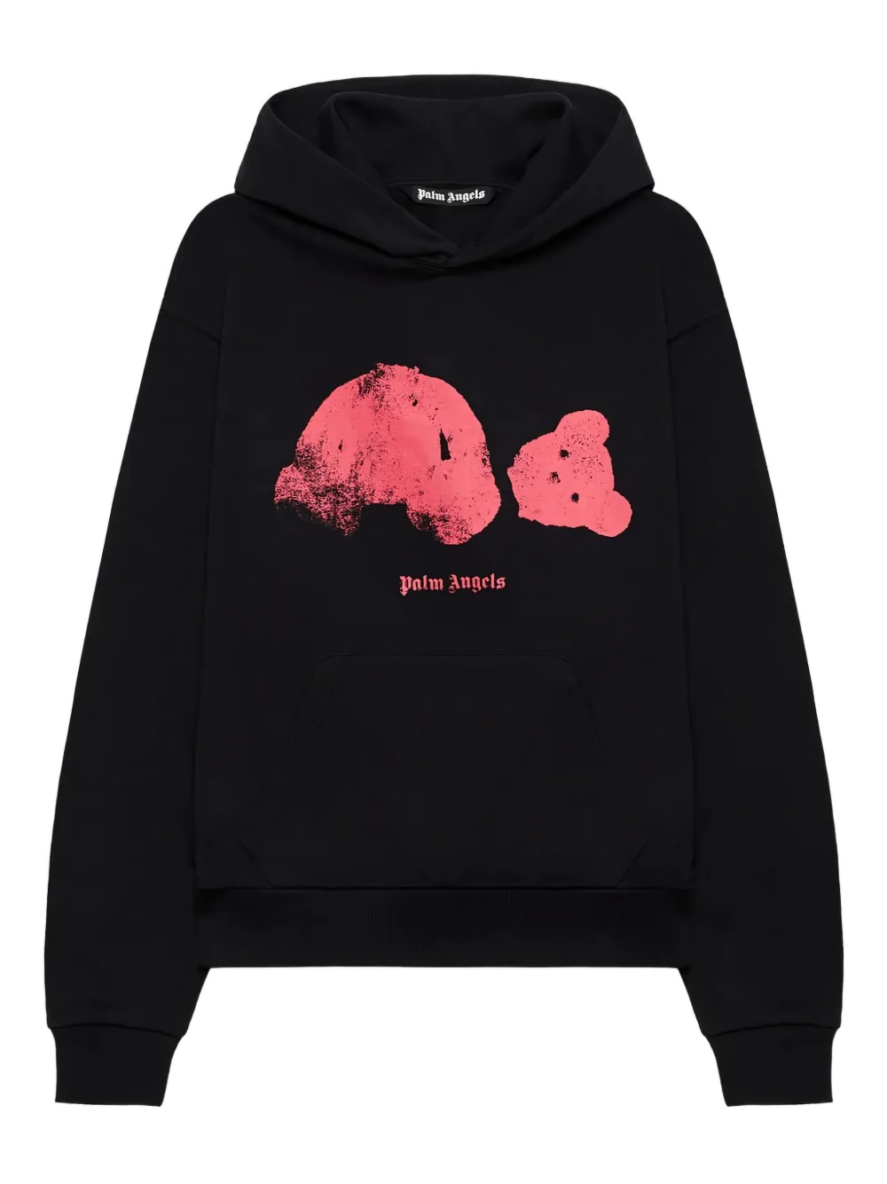 Palm Angels Spray Broken Bear graphic hoodie - Black