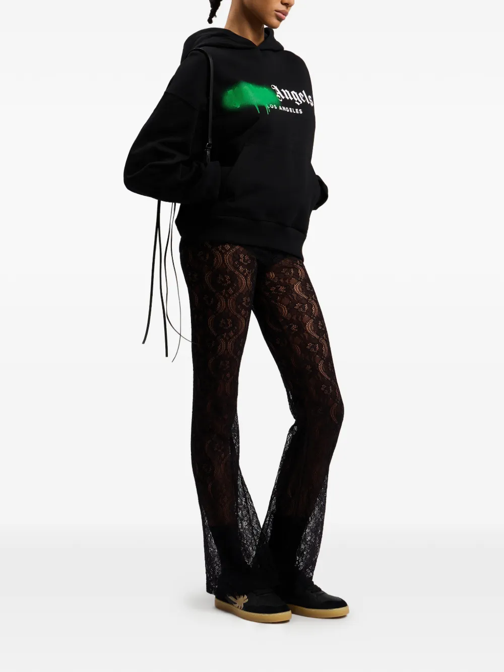 Palm Angels Spray City Los Angeles hoodie met logo Zwart
