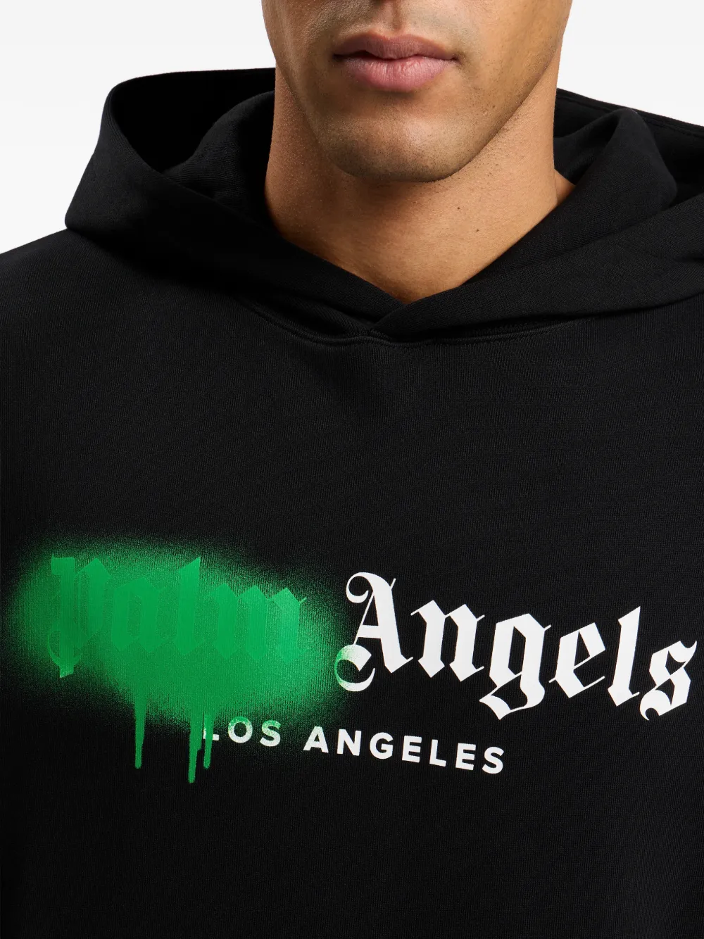 Palm Angels Spray City Los Angeles hoodie met logo Zwart
