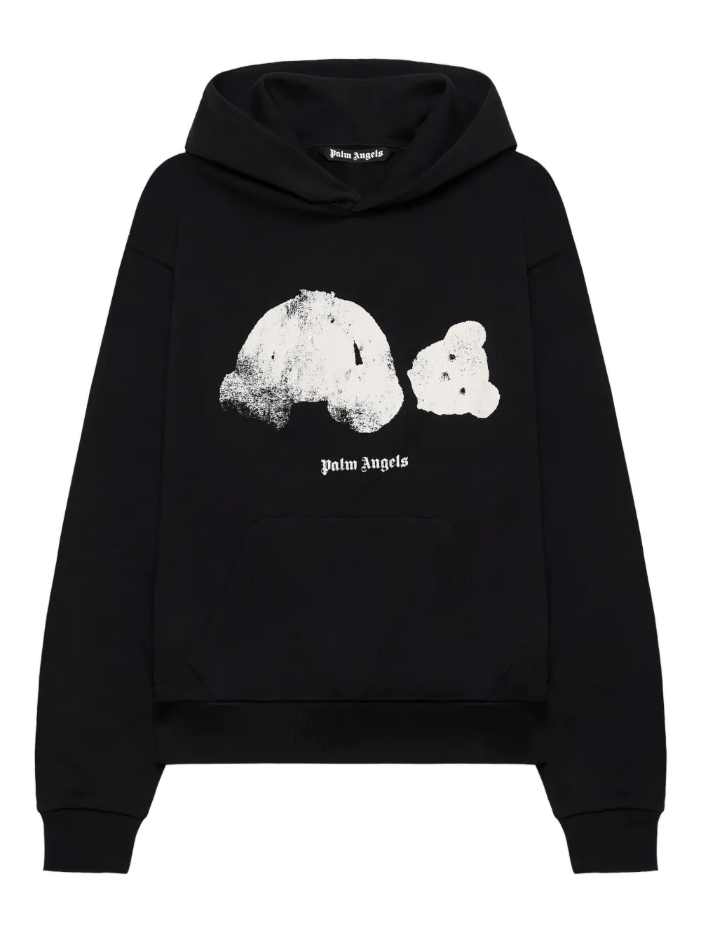 Palm Angels Spray Broken Bear graphic hoodie - Nero