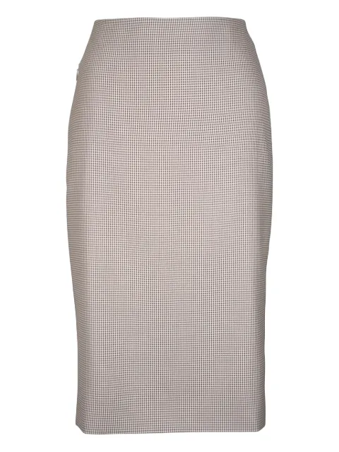 Akris checked midi skirt